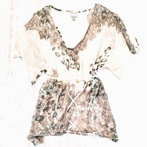 NWOT Converse One Star Transparent Floral Top